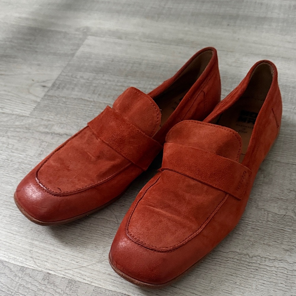 MOMA women’s Red Suede Loafers